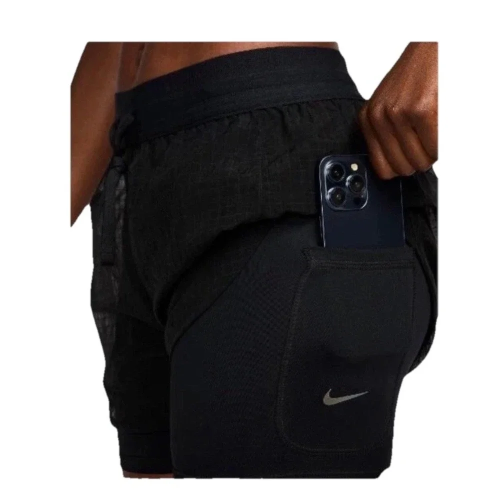 Nike Running Division Dri-FIT Mid-Rise 2-in-1 Shorts Womens Size Medium